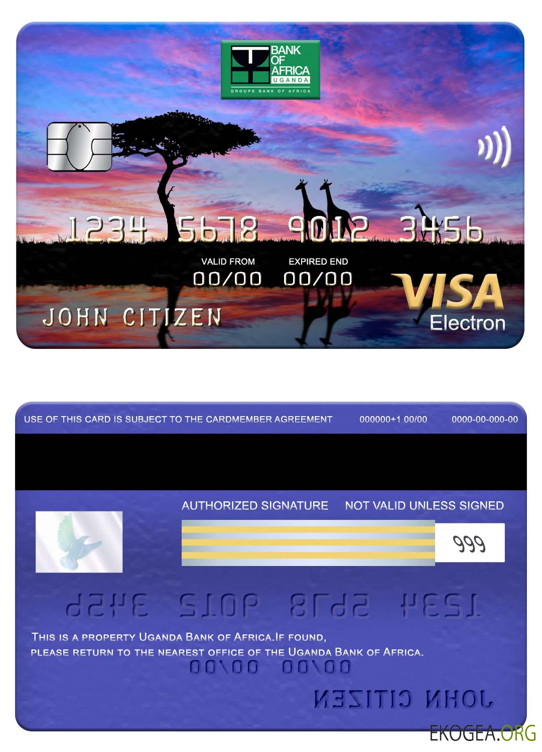 Visa électronique de la Banque ougandaise d'Afrique